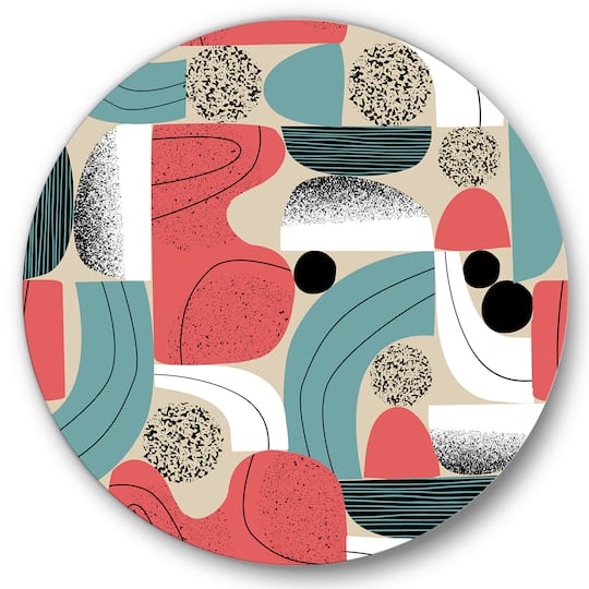 Designart - Retro Shapes With Abstract Suns and Moons III